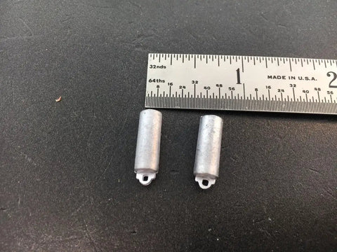 Replacement Clock Weight Set Cylinder Style Kit For DIY Clock Assembly with ruler for size reference