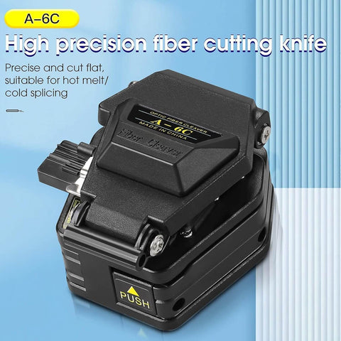 Pro Grade Fiber Optic Cleaver And Cable Cutter Set With Automatic Return, High Precision 0.8 Degree Cut For Hot Melt And Cold Welding