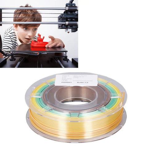Silk Shiny PLA Filament 1.75Mm, 200G Spool, Fast Color Gradient Multicolor 3D Printer Material With Glossy Finish, Flows Smooth And Gonna Look Dope On All Your Custom 3D Printing Creations