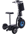 Electric Mobility Trike 48V 750W Lithium Three Wheel Scooter For Standing Or Sitting Rides, Black Personal Transporter Built For Events, Security, Warehouses And Your Go To Ride.