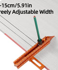 Four Sided Magnetic Layout Scriber With Laser Etched Scale For Straight On Measuring In Woodworking and DIY Carpentry Builds, adjustable width