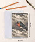 Blank 4x6 Greetings Card With Envelopes Featuring Graphite Barn Swallow Artwork Thank You Notes For All Occasions On White 15pt Card Stock With Subtle Glitter Accents Great For Christmas Holidays Birthdays Graduations Anniversaries