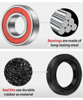 Image showing steel wheel hub bearings and rubber seal kits for Honda ATV Recon Rancher TRX 200 250 1990s to 2022 2x4.