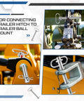 Beefy Trailer Hitch Pins And Clip Set Three Quarters Inch Diameter By Six And A Quarter Inch Length Clevis Pins With Handles 2 Pack R Clip Included on trailer hitch ball mount