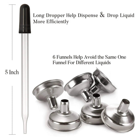 Super Durable 24 Pack 1 Oz Amber Glass Eye Dropper Bottles With Stainless Funnels And Label Sheets Real Deal For Essential Oils And Homecraft Projects Totally Leak Free Awesome For Travel And Weekends