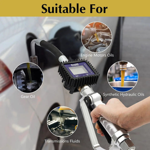 Kickass Heavy Duty Air Operated Oil Transfer Pump With Digital LCD Flow Meter Motor Fluid Dispenser controller dispensing engine oils.