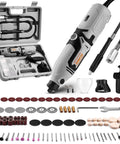 Do It All Rotary Tool Kit With 1.4 Amp Motor And 8000 To 35000 RPM Six Speed Control 127 Piece Accessory Set With Flex Shaft