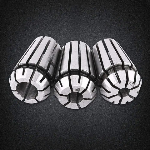 Three Piece CNC Collet Set For Lathe And Milling One Eighth Inch Four Millimeter And Six Millimeter Spring Collets For Engraving And Workholding ER11