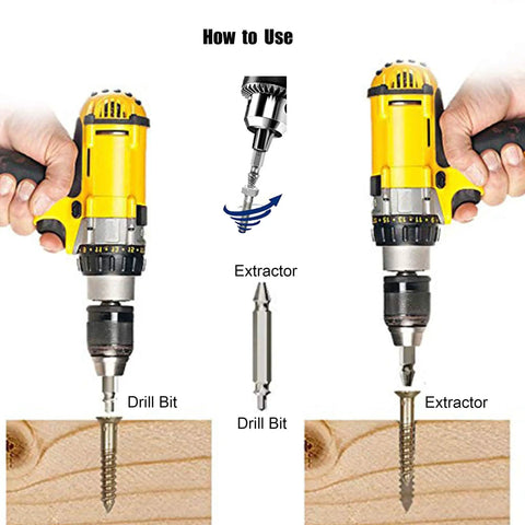 Six Piece Screw Extractor Set For Damaged And Stripped Screws Handyman Favorite Do It Yourself Tool Kit Includes Bolt Remover Works With Any Drill