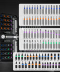 115-In-1 Magnetic Screwdriver Set With Ratchet, S2 Steel Drill Bits open case showing various bit types and sizes