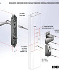 Installation guide for Surface Mount Storm Door Handle With Lock And Key For One To One And A Half Inch Thick Doors In Antique Brass Finish