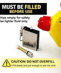 Filling Lit Refillable Survival Fire Starter Keychain Tool For Camping And Hiking, Metal Emergency Lighter with fluid