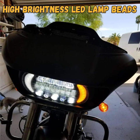 Road Glide LED Headlight Upgrade For Harley Davidson 2015 2016 2017 2018 2019 2020 2021 2022 2023 on motorcycle