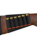 8 Round Shotgun Shell Holder Buttstock For 12 Gauge And 20 Gauge Ammo, Black elastic fit on shotgun stock.