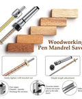 Straight Shots Precision Pen Mill Trimmer Kit With 8 Inch Turning Mandrel And Dual Pilot Cutter Shafts for Woodworking and pen making.