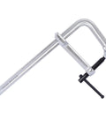 Straight Up Heavy Duty 12 Inch Bar Clamps Pack Of 4 With Dead Locking Grip And Drop Forged Steel Build For Tough Garage Workbenches Welding Tables And Real Deal Shop Grind Always Ready - single bar clamp close-up.