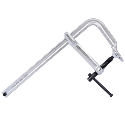 Built Tough Drop Forged Steel Bar Clamp Set For Garage Workshop And Home Woodworking Bench Featuring No Nonsense Slider Design and rugged lock down hold for every hardcore DIY build, 12 inch clamp in silver finish.