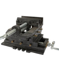 6 Inch Drill Press Vise XY Clamp Machining Jig for Metal and Wood Milling, Beefy Heavy Duty Cross Slide, Two Way Travel, Cast Iron Construction, Precision Milling and Drilling Clamp for Home Shop. Cast iron XY vise