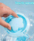 Person securing the lid of Dwarf Hamster Ball 5.1 Inch With Football Design Durable Running Ball For Tiny Pets, showing easy operation.