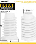 4 Pack Dryer Leveling Feet For Whirlpool Kenmore Maytag KitchenAid Replacement dimensions shown with measurements