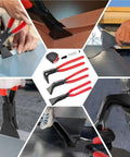 Three Piece Sheet Metal Hand Seamer Set With Straight 45 Degree And 90 Degree Jaws for precise bending on HVAC ductwork roofing projects