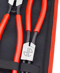 Close-up of the 13-Inch Snap Ring Pliers Set With Internal And External Pliers, Straight And 90-Degree Bent Tips, 0.90 Inch Tip Size.