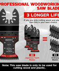 Kickass Japanese Tooth Oscillating Tool Blades 10 Piece Set showing professional saw blades for wood and PVC cutting.