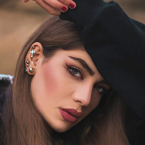 Silver Stainless Steel Ball Stud Earrings Set For Women And Men Hypoallergenic 10 Pcs 3mm To 8mm Round Ball Stud Earrings Classic Minimalist Jewelry For Everyday Wear, worn in ear piercings