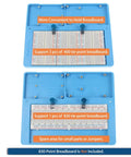 7 In 1 Blue RAB Holder With 3 Piece 400 Point Solderless Breadboard Base Plate With Rubber Feet For Raspberry Pi visible