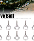 10 Pack M6x25 Eye Bolts Made From 304 Stainless Steel Beefy Heavy Duty Lifting Rings For Swing Sets Tie Downs Outdoor Gear Rustproof Silver Fasteners For Secure Hanging And Hoisting