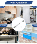 Two Pack 6 Inch 80N Gas Struts Lid Support Hinges For Soft Close Folding Lid Stay Lift Support Slow Lowering Pneumatic Lid Buffer For Cabinets Closets Wardrobes Silver used on cupboard, wardrobe, shoe cabinet and closet