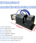 Heavy Duty Pneumatic Wire Cable Cutting Machine With 50Mm Stroke And 110V Ac Power, features 100mm bore, adjustable blade length.