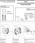 Rock Solid Bathtub Overflow Drain Cover With Deep Soak Round Profile installation instructions with diagrams and parts labeled.