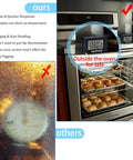 Digital Oven Thermometer with LCD Display placed outside oven for accurate temperature readout while baking