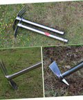 Sturdy Steel Garden Hoe Set With Dual Use Design For Planting And Yard Work Light stainless steel tool for weeding