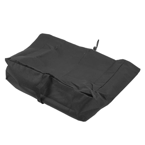 Black polyester Slushie Machine Cover Polyester Protector For Drink Makers 16.9x18.9x6.7 Inches shown folded
