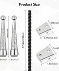 Product Size: Six Pack Bolo Tie Tips Replacement For DIY Crafting, Zinc Alloy Rope End Caps, 5.5mm carved cord ends