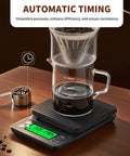 Coffee Scale With Timer 0.1g Precision, 3kg Drip Espresso Scale For Pour Over Coffee, scale with carafe and timer display