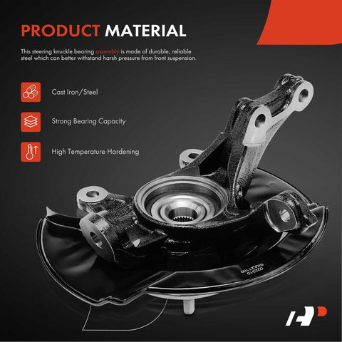Front Right Steering Knuckle And Wheel Bearing Hub Assembly For Honda CR-V 2007 2008 2009 2.4L Passenger Side Replacement Part