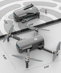 HS360S Foldable GPS Drone With 4K UHD Camera For Adults And Newbies, Ultra Lightweight Under 250g, dimensions displayed