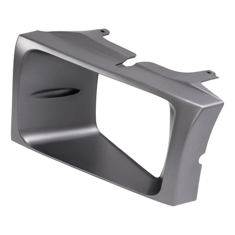 Pair Headlight Bezel Cover For 1999 2004 Ford F Series Super Duty F250 F350 F450 F550 driver side replacement trim black and silver