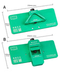 Pro Grade High Precision Aluminum Frame Straightener Tool for mobile phone repair, green multi tool fixture for LCD frame alignment.