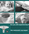 Heavy Duty Bar Glass Rinser Faucet Head Stainless Steel Automatic Cup Washer for fast rinse and spill free cleaning.
