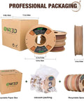 Wood PLA Filament Bundle 1.75mm 200g Each Four Pack With Real Wood Fiber Over 30 Percent In Walnut Oak Cherry Teak For 3D Printing