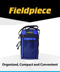 Deluxe Padded Meter Case For HVAC And Clamp Meters With Rugged Nylon Build Holds One Full Size Clamp Meter And Two Accessory Heads