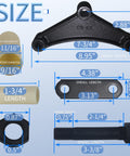Trailer Shackle Kit For Double Eye Springs 3,500 Lbs To 5,200 Lbs Dual Axle Upgrade With Equalizers And Full Hardware 2 Pack Including Straps Nuts Bolts Bushings dimensions