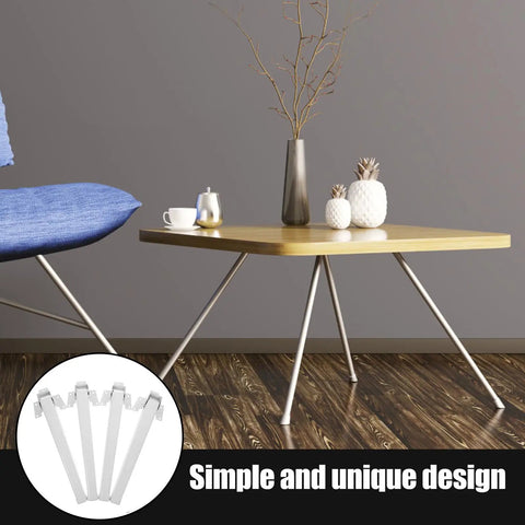 Four Piece Replacement Table Legs for Window Sill and Coffee Tables shown with wooden table