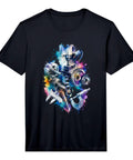 Cool Mens Vise Gauge Square T Shirt For Machinist And CNC Guys, black moisture-wicking fabric with colorful mechanical graphic.