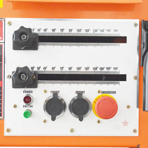 Control panel of 1700W Workhorse Electric Rebar Bender 1 Inch Iron Body Copper Motor for precise angle adjustments.