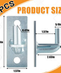Product size diagram for Heavy Duty 8 Piece Wall Mount Gate Hinges With 5/8 Inch Steel Pin For Farm Gates And Outdoor Chain Link Fences.
